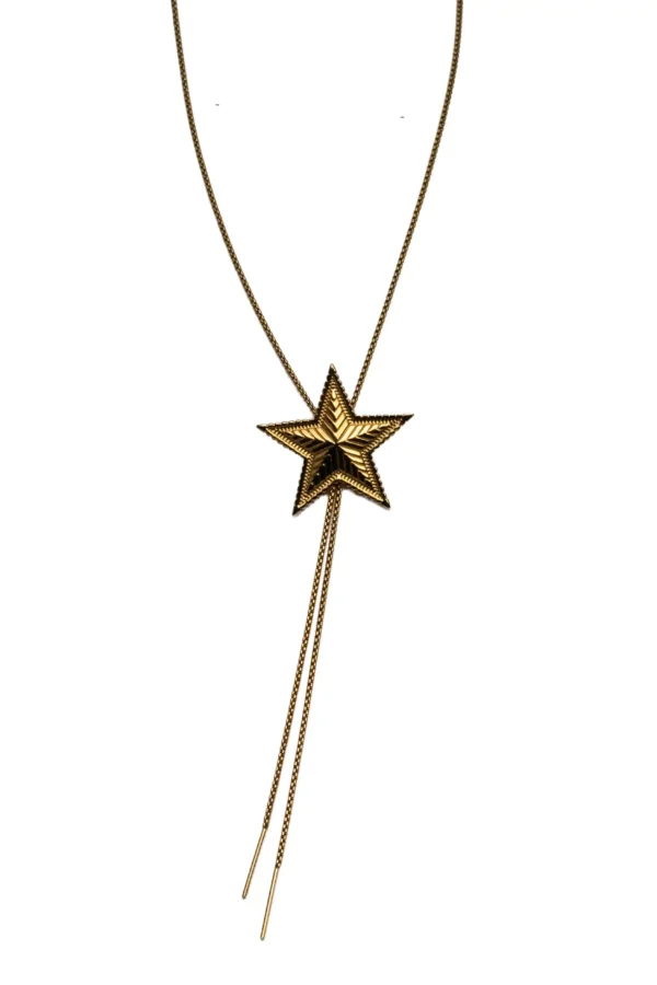 Collar Corbatin Linay Mariposa Collar largo tipo corbatín modelo Linay con mariposa dorada de acero inoxidable.